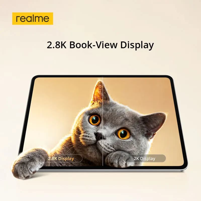 جهاز لوحي جديد ريل مي باد 3، 5G، 256 جيجابايت، شاشة LCD مقاس 11.61 بوصة، 120 هرتز، شريحة Dimensity 7300-Max، بطارية 12200 مللي أمبير، شحن 45 واط، عرض كتاب 2.8K - 4