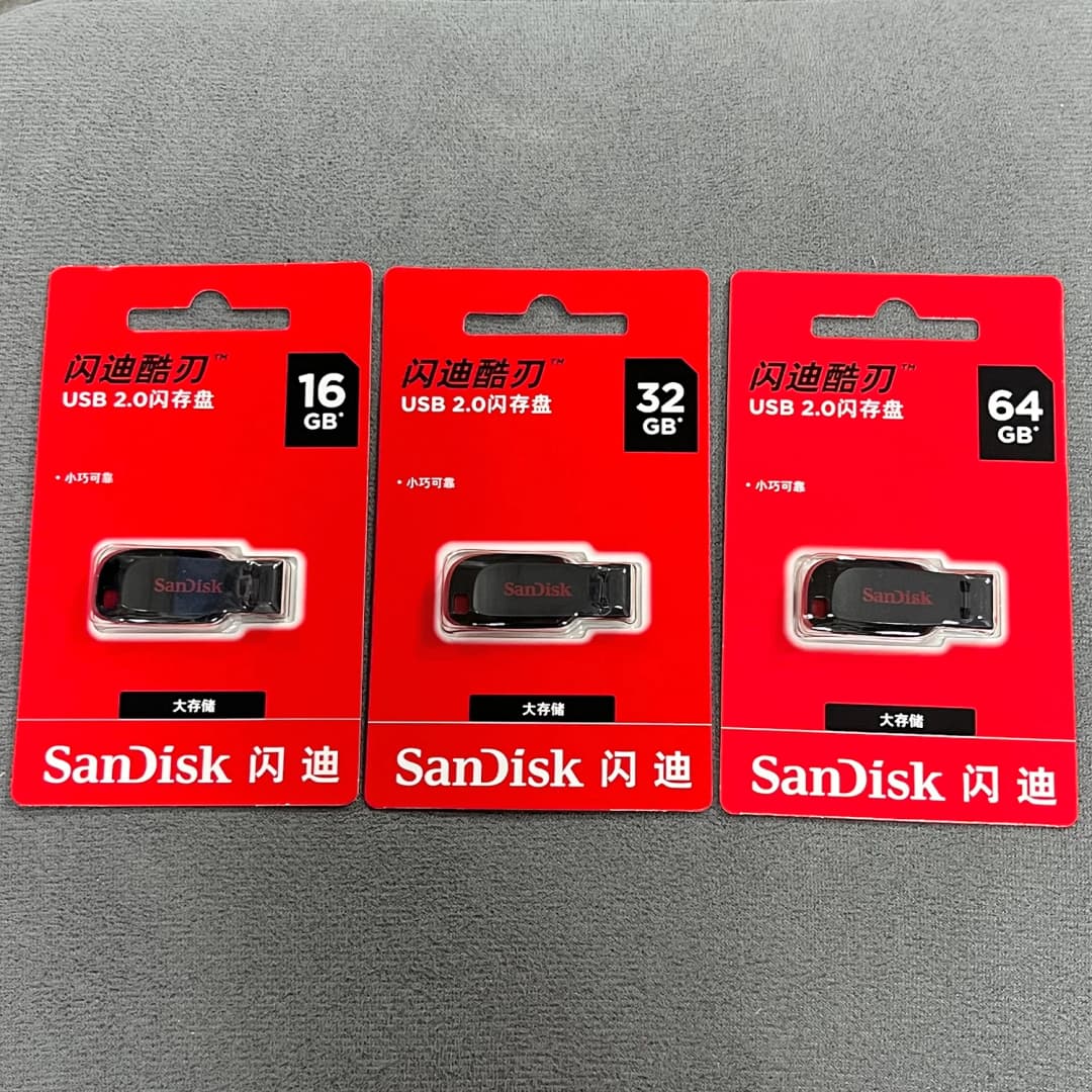 SanDisk Cruzer Blade محرك أقراص فلاش USB أصلي 16 جيجابايت 32 جيجابايت ذاكرة 64 جيجابايت 128 جيجابايت قرص تخزين محمول لأجهزة الكمبيوتر - 3
