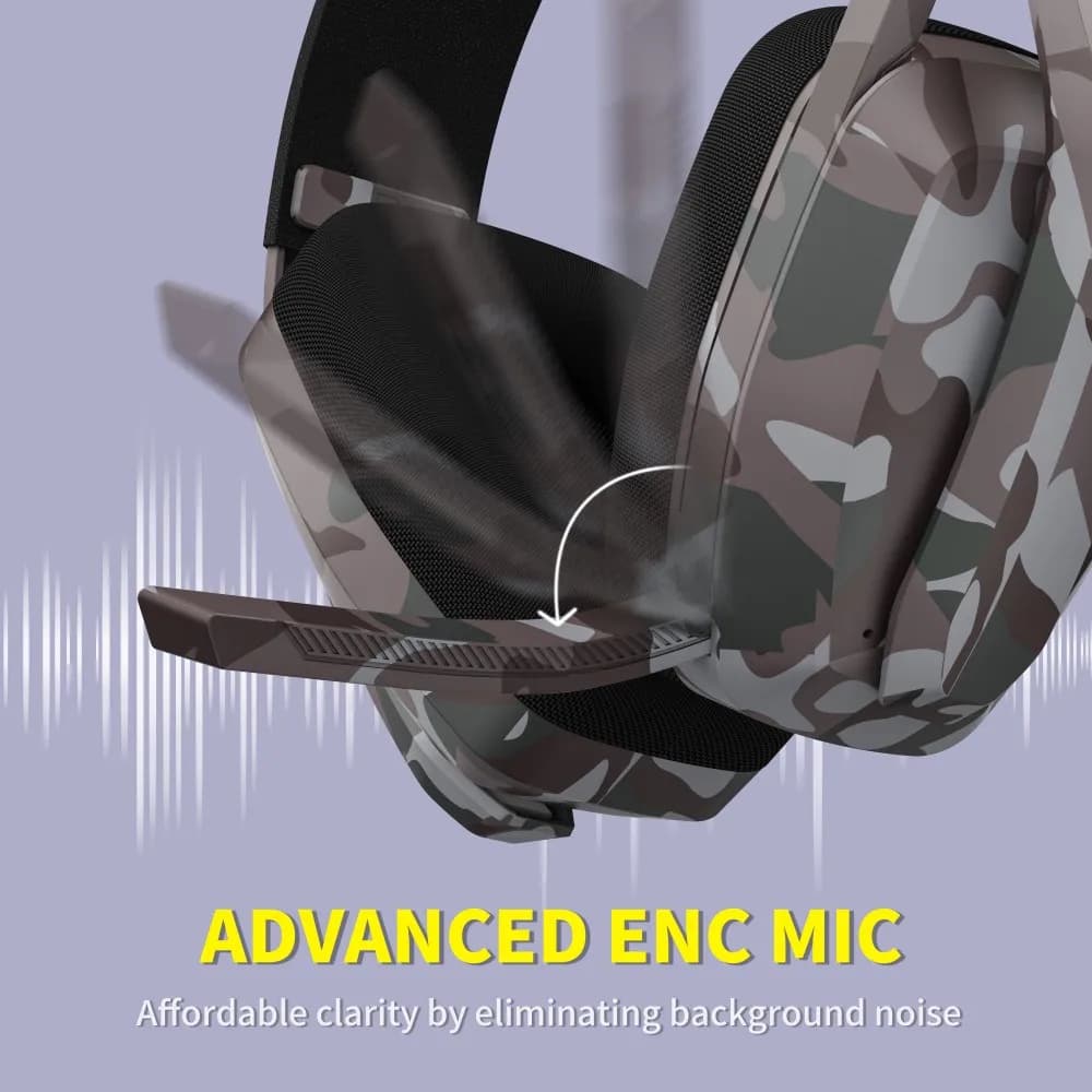 سماعة رأس لاسلكية للألعاب BINNUNE BW06 مع ميكروفون متوافقة مع PS5 وPS4 وPC وMac - 4