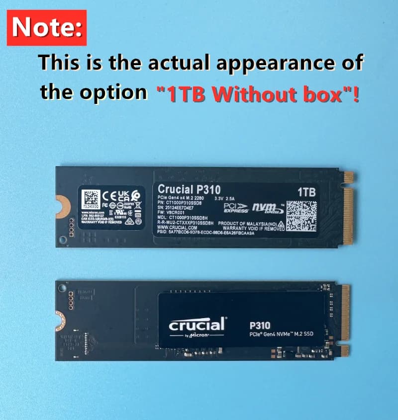 Crucial SSD P310 M.2 2280 1TB 2TB PCI-Express 4.0 x4 NVMe 3D NAND Internal Solid State Drive - 2