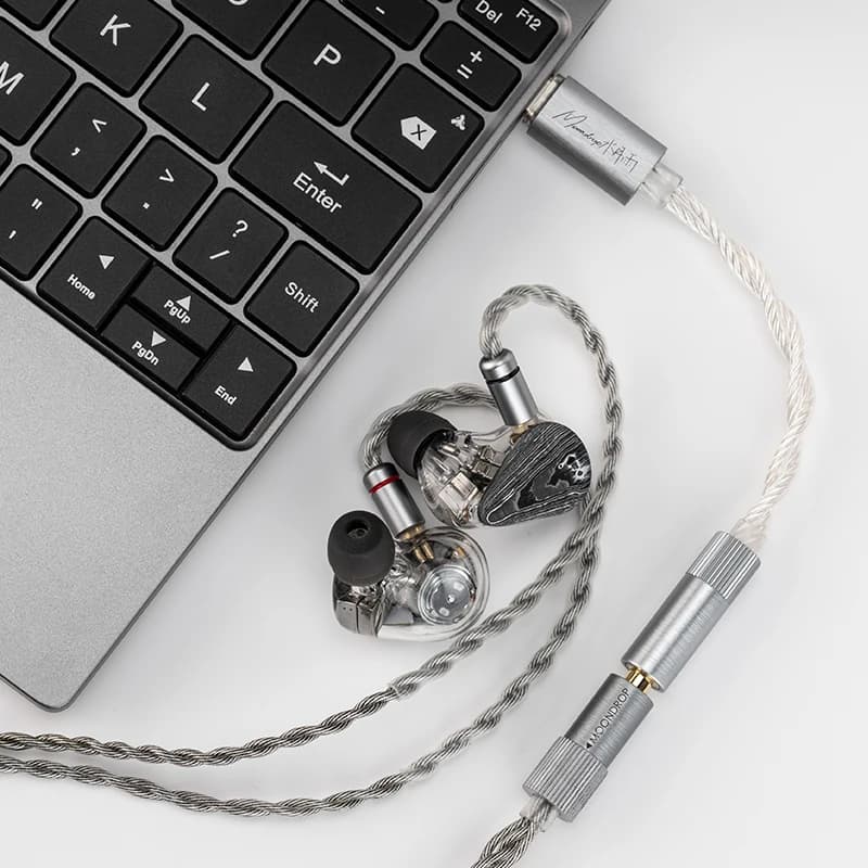 طلب مسبق MOONDROP ECHO-A عالي الدقة 3.5mm محمول DAC/AMP مضخم فك ترميز USB-C - 2