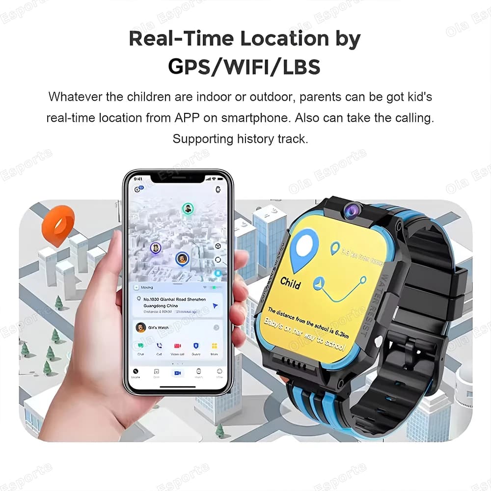 New Kids 5G Smart Watch SOS GPS+BDS/GLONASS Location Phone Call Camera Child Smartwatch 1.83 Inch WIFI Waterproof For Watch Gift - 5