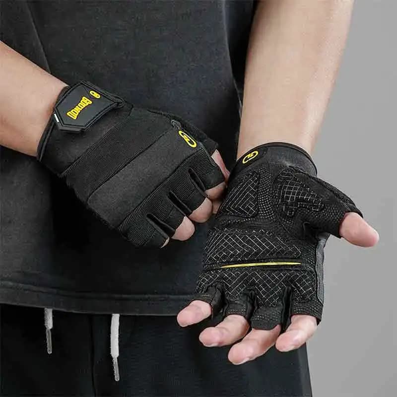 1Pair Workout Gloves for Men and Women, Full Palm Protection Weight Lifting Gym Gloves for Training, Cycling, Fitness, Exercise - 4