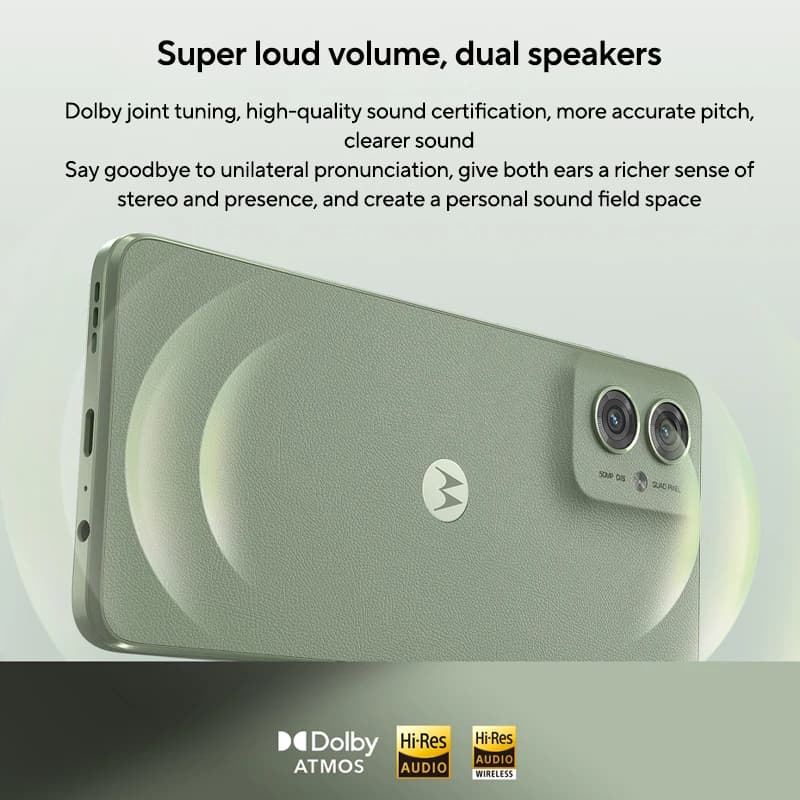 هاتف Motorola MOTO G55 ذكي بشاشة 6.5 بوصة بمعدل تحديث 120Hz وذاكرة 256GB ومعالج MediaTek Dimensity 7025 وكاميرا 50MP - 6
