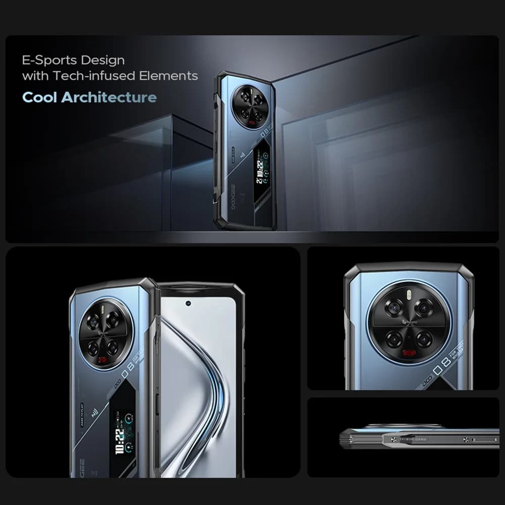 الإصدار العالمي DOOGEE V40 Pro 5G سعة 16+512 جيجابايت هاتف ذكي متين للألعاب مع معالج Dimensity 7300 وشاشة IPS مقاس 6.78 بوصة بدقة FHD+ وكاميرا AI بدقة 200 ميجابكسل وبطارية سعة 8680 مللي أمبير في الساعة - 4