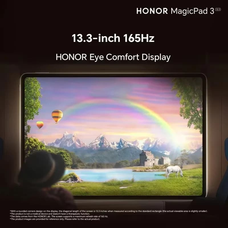 جهاز HONOR MagicPad 3 اللوحي الإصدار العالمي 13.3 بوصة بشاشة حماية العين 165 هرتز ومعالج سنابدراجون 8 الجيل 3 وبطارية طويلة الأمد 12450 مللي أمبير في الساعة - 4
