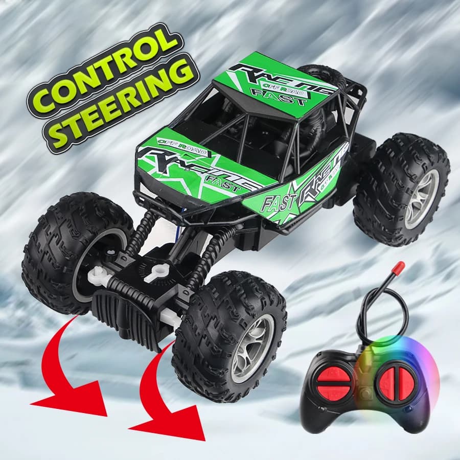 سيارة تحكم عن بعد 4WD مع أضواء، إطارات مطاطية مضادة للانزلاق، نموذج سيارة لعبة للتسلق على الطرق الوعرة، للأطفال - 5