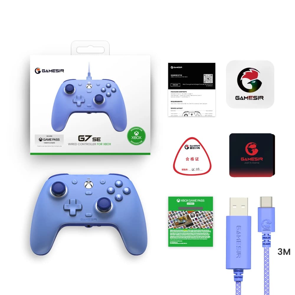 وحدة تحكم GameSir G7 SE للألعاب لـ Xbox Series X وS وOne مع عصا تحكم بتأثير Hall لأجهزة الكمبيوتر ولوحات قابلة للاستبدال - 6