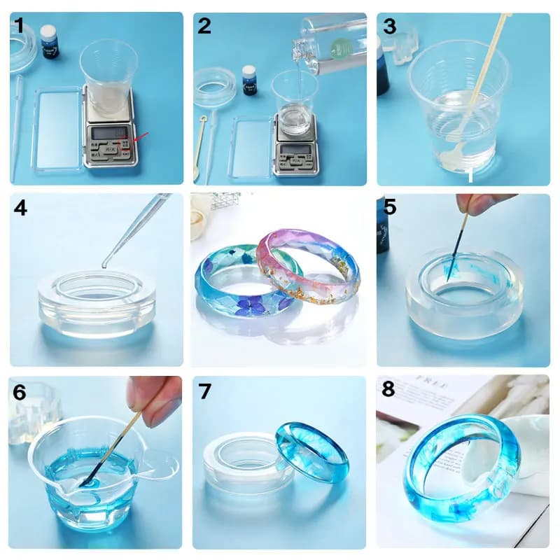 16 Styles Epoxy Casting Molds Set Silicone UV Casting Tools Kits Resin Casting Molds For Jewelry Making DIY Earring Findings - 6