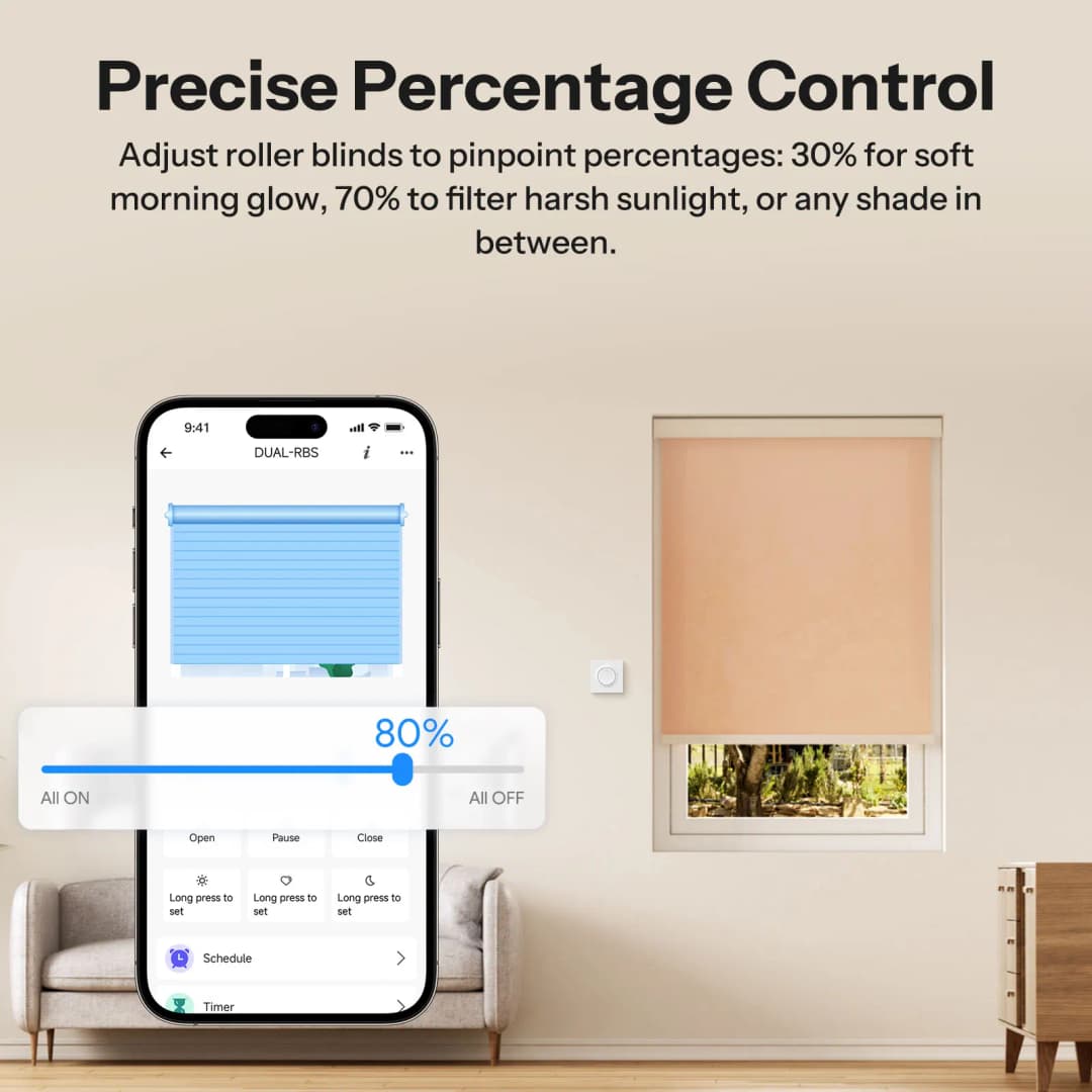 SONOFF MINI-ZBRBS-E مفتاح ستائر حائط ذكي Zigbee سلسلة Fusion ضبط دقيق للنسبة المئوية متوافق مع مركز ZHA Zigbee - 2