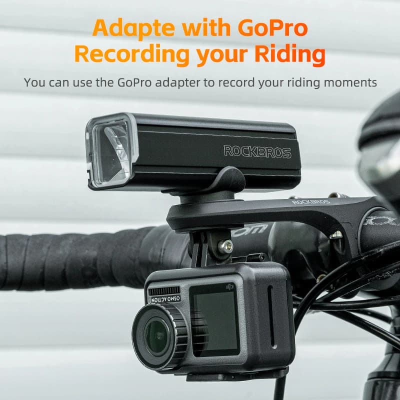 حامل جهاز كمبيوتر الدراجة ROCKBROS GPS، حامل إضاءة دراجة من النايلون، دعامة مقود الدراجة لـ Garmin/Wahoo/Bryton/Camera - 4