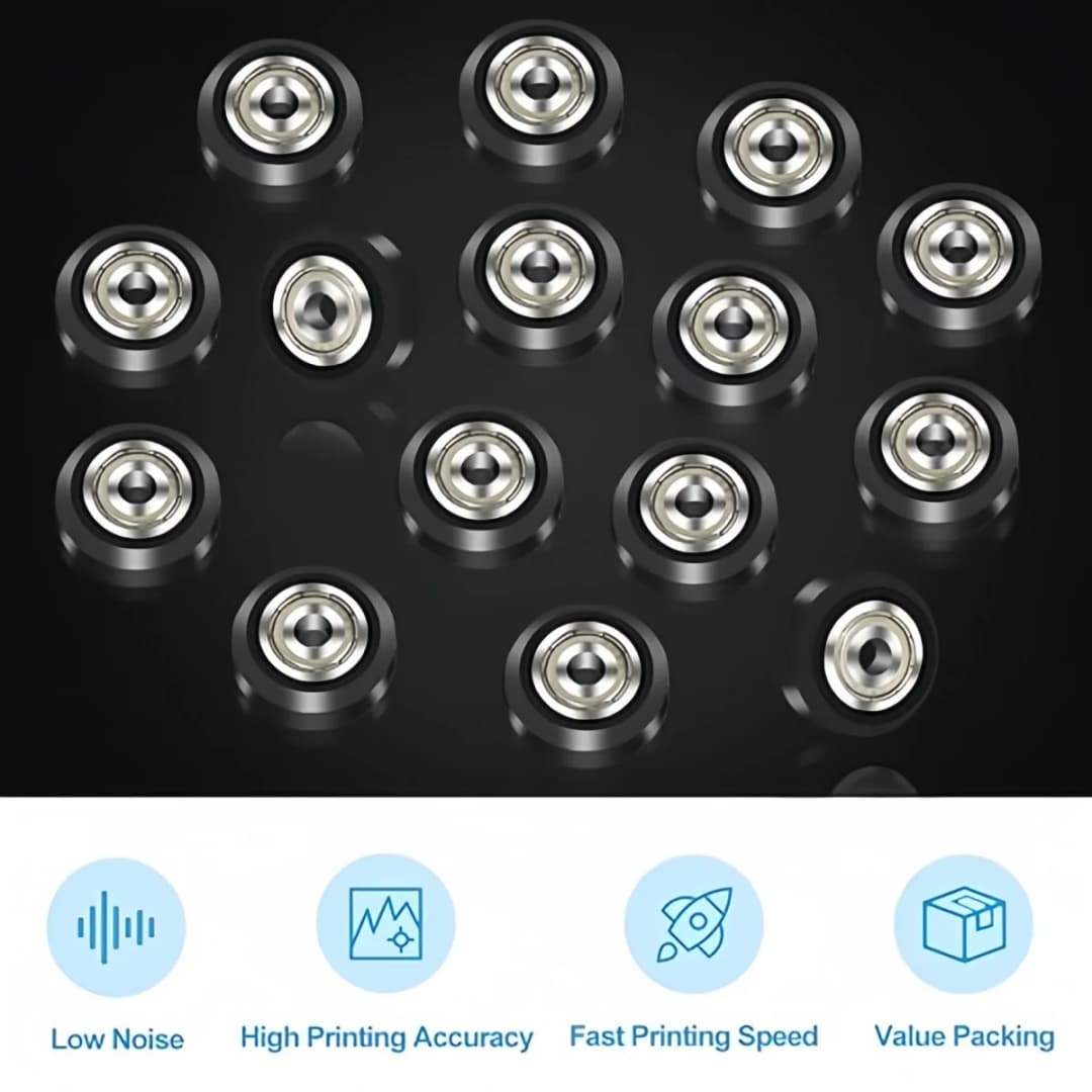 Creality Official Ender 3 Wheel,3D Printer POM Wheel,Plastic Pulley  625zz Linear Bearing for Ender 3/3 V2/3 Pro/ 3 Max/ 5/CR 10 - 4