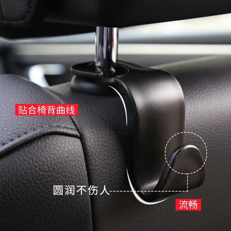1 Pc Universial Car Storage Hooks Headrest Hooks Car Seat Hanger Hook Organizer Plastic Storage Holder For Handbag Purse - 2