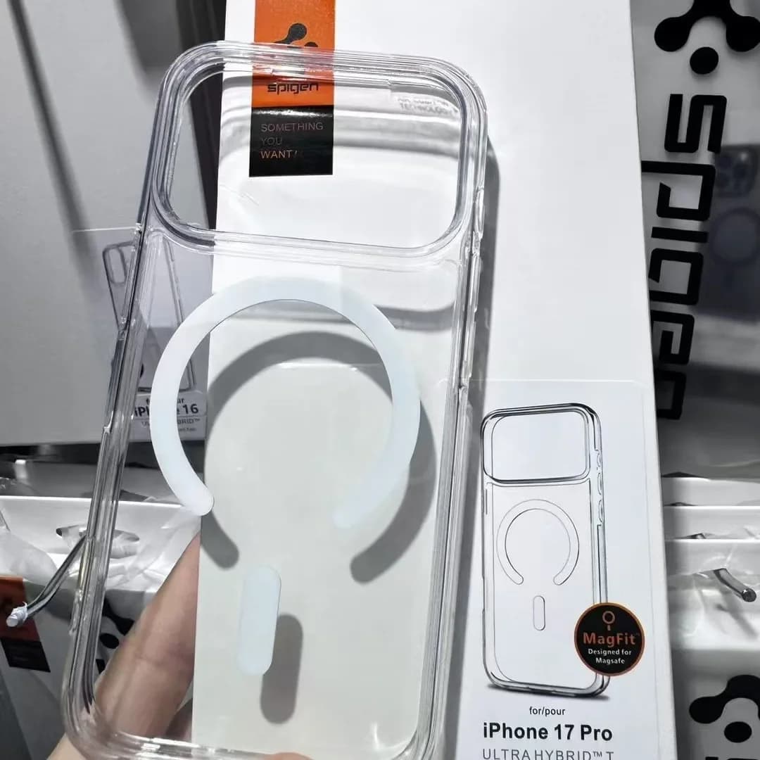 Spigen magnetic transparent phone case for iPhone 17 Promax,17pro Fully shockproof and 2-in-1 - 3