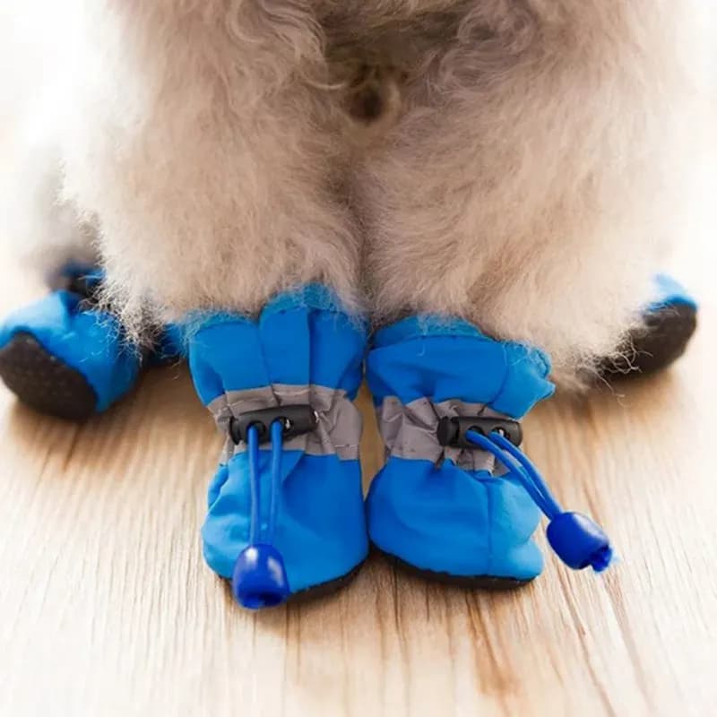 4PCS Small Dog Shoes Hiking Boots Waterproof Dog Shoes Medium Slippers for Puppy Boots Shoes for Small Dogs XGX01 - 6