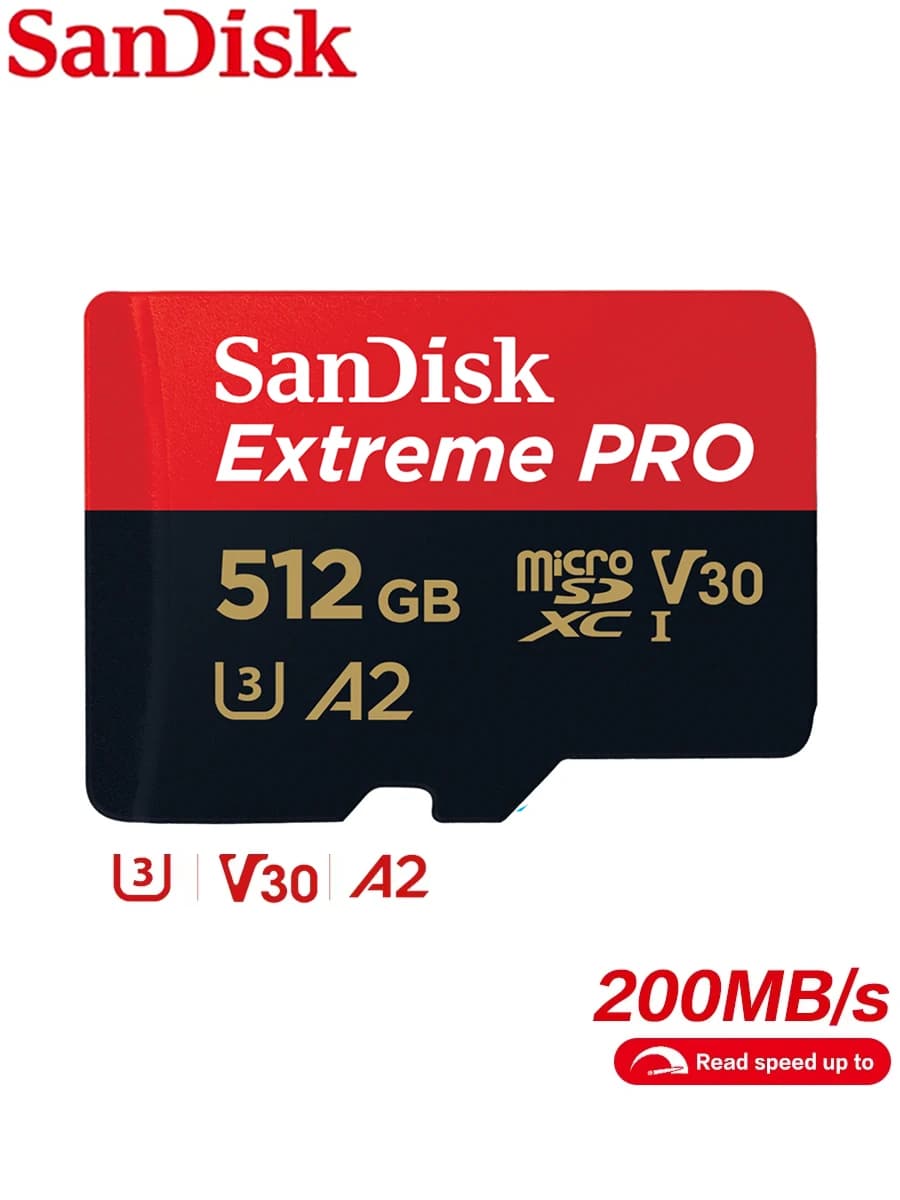 بطاقة الذاكرة Sandisk Extreme Pro SD - سعات متعددة، فئة U3 V30 A2، تدعم 4K، متوافقة مع الهواتف والكاميرات - 3