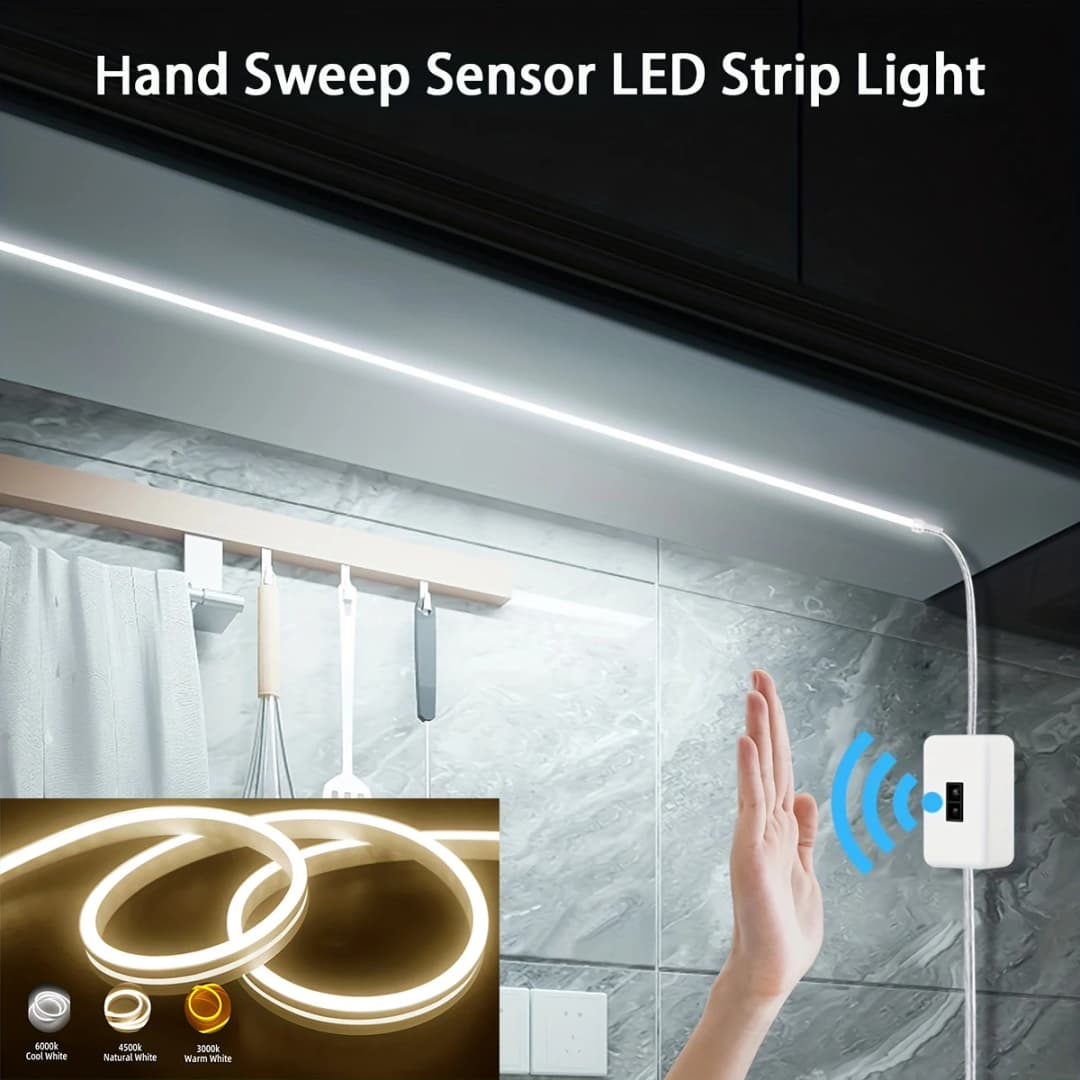 شريط إضاءة نيون ليد 5V USB مستشعر إيماءات ذكي مفتاح تعتيم مرن مقاوم للماء سيليكون نيون علامة حبل ديكور غرفة