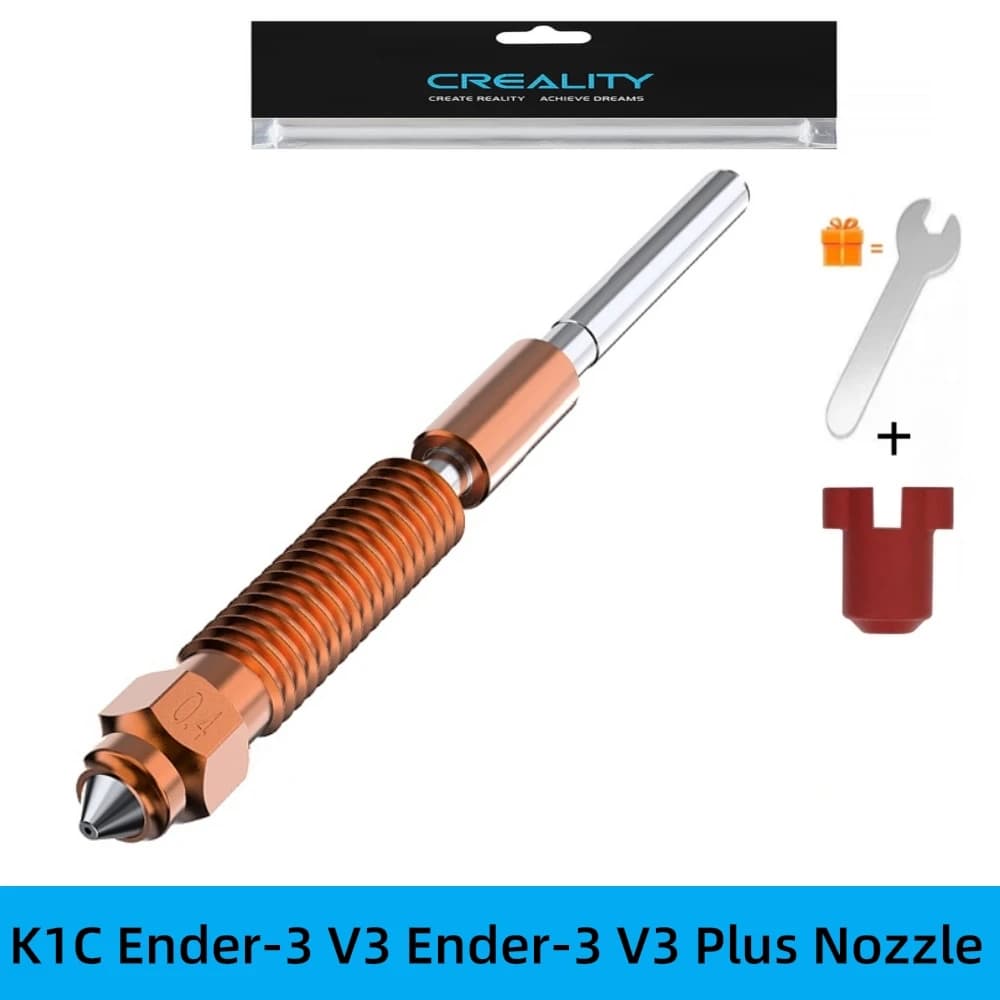 فوهة التبديل السريع من كرياليتي لطابعات K1 ماكس K1C إيندر-3 V3/إيندر 3 V3 بلس فوهة من الفولاذ المقسى مطورة للطباعة عالية السرعة