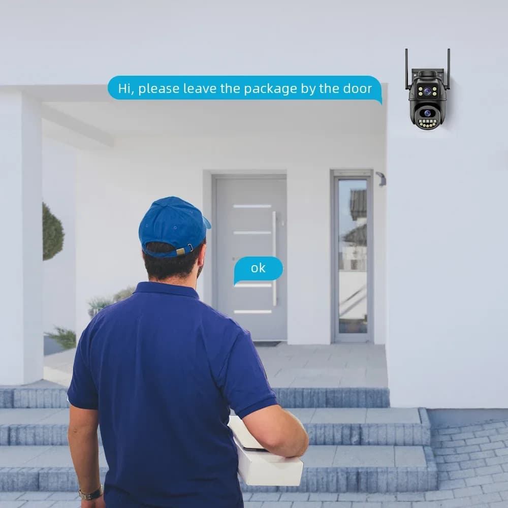 كاميرا مراقبة BELIA 4K 8MP واي فاي، عدسة مزدوجة، تكبير رقمي 4X، كشف بشري ذكي، ONVIF، كاميرات IP أمنية خارجية PTZ - 2