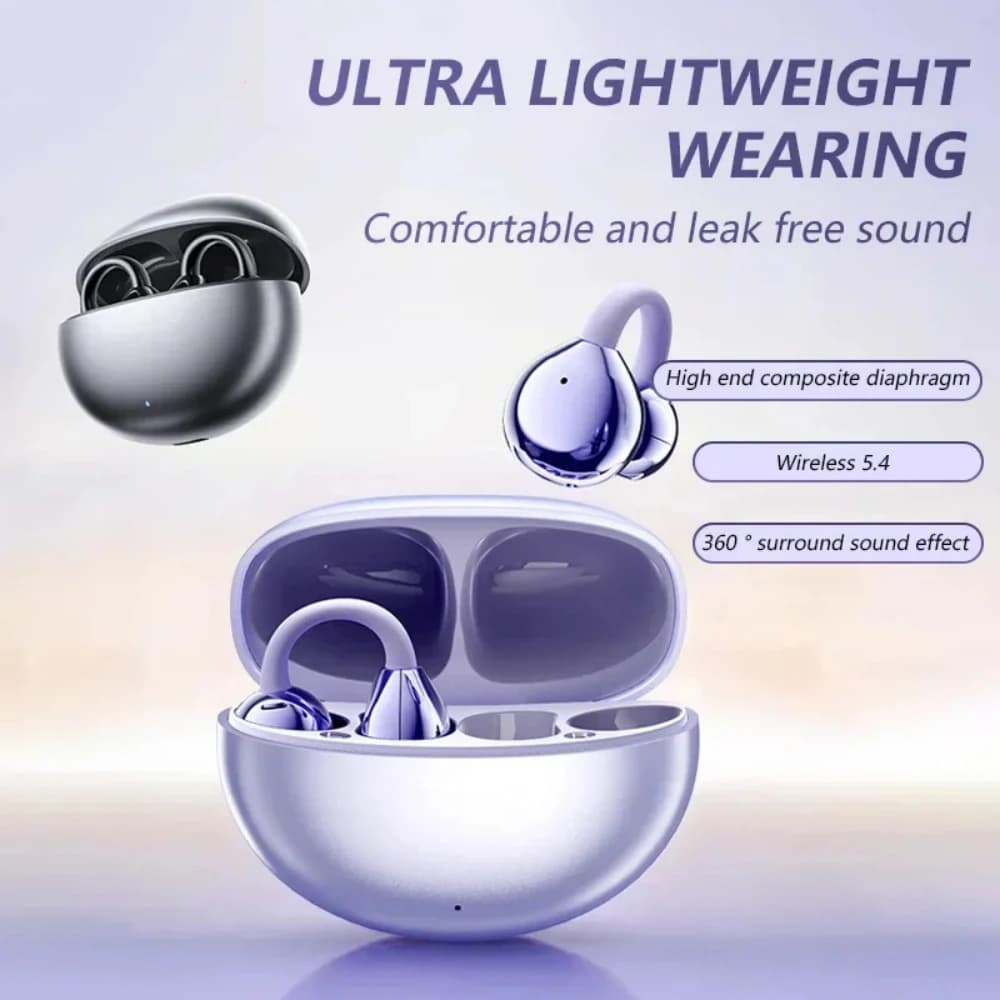 2026 New Clip-on Sports Headphones OWS Wireless Silicone Earphones Universal For Android Ios Smartphone With Mic Gaming Headset - 2