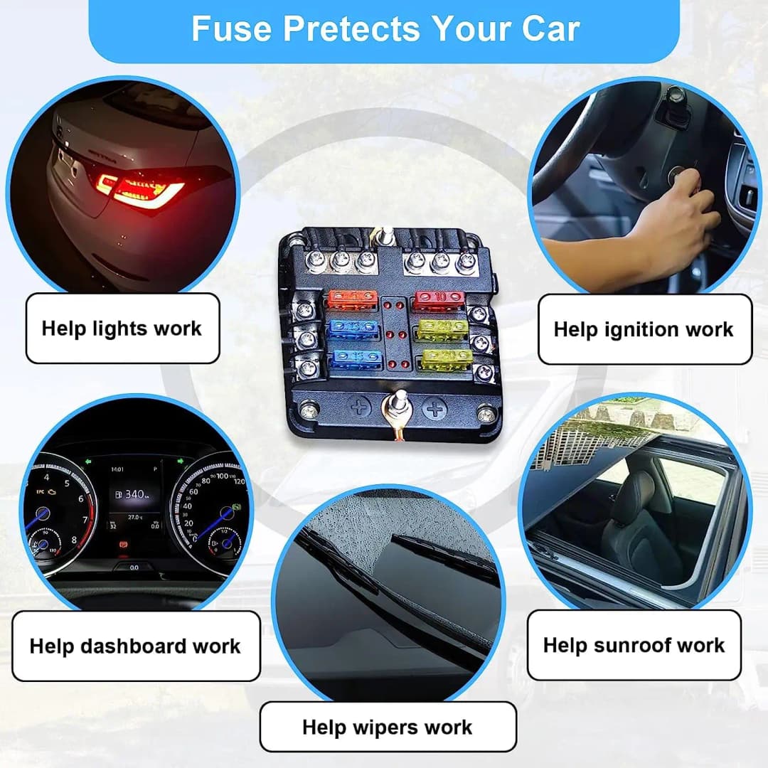180Pcs Car Fuses Assorted Kit, 60 Mini Blade Car Fuse +60 Standard Fuse Automotive +60 Micro Fuse + Fuse Puller - 5