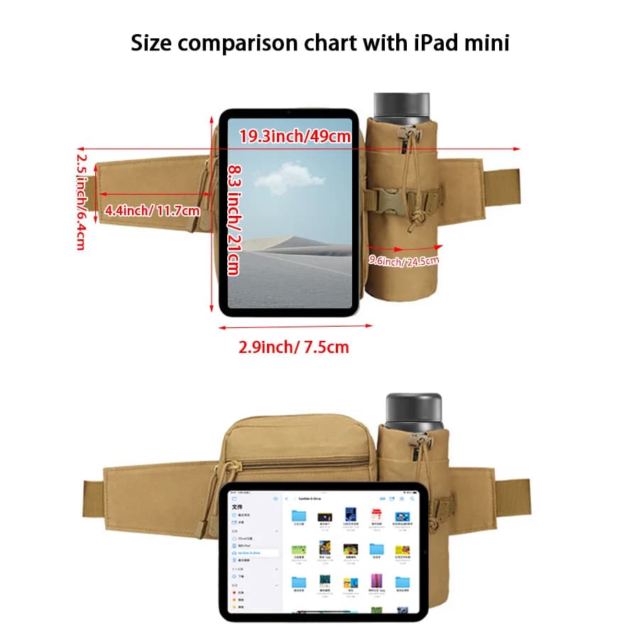 Multi-sport water bottle waist bag is detachable and suitable for outdoor sports such as mountaineering, camping, and hiking - 3