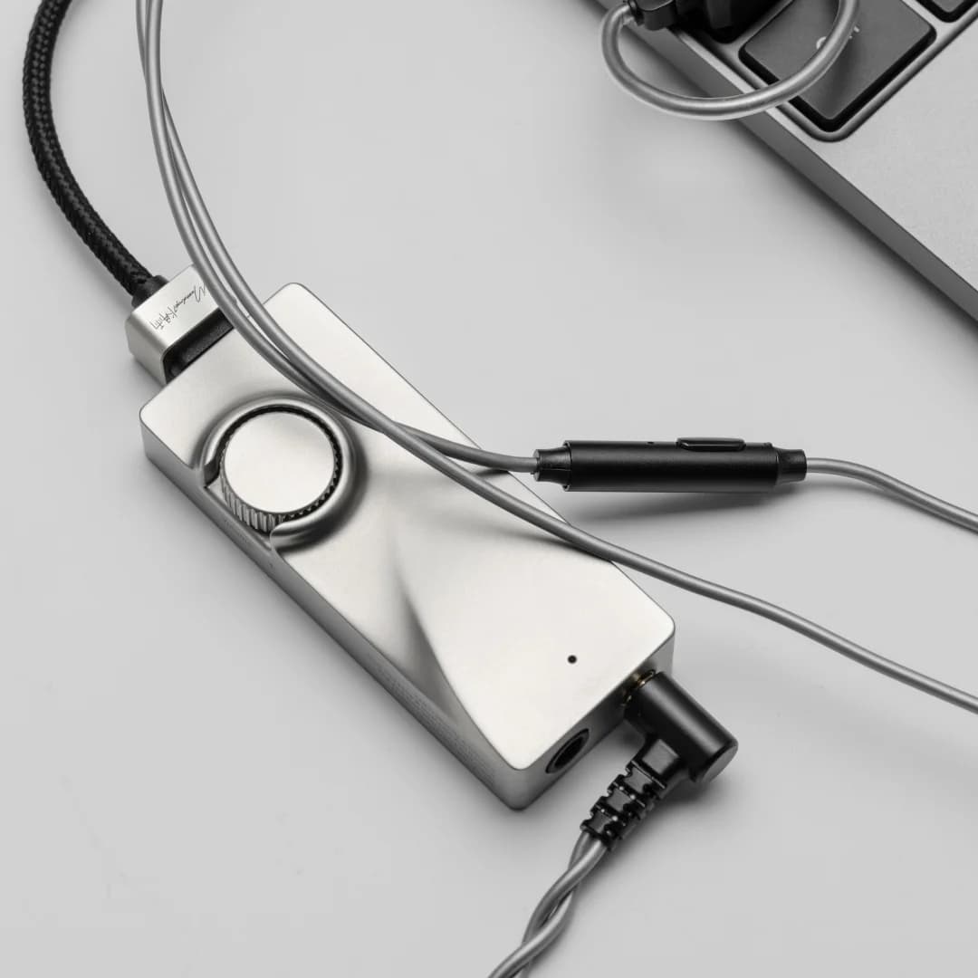 طلب مسبق Moondrop MOONRIVER3 محمول صغير DAC/AMP هيكل فولاذي مصقول بدقة مع نافذة فنية - 5