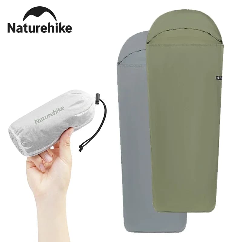 بطانة كيس نوم تخييم من Naturehike بطانة كيس نوم فردي بطانة كيس نوم مومياء بطانة كيس نوم محمولة فائقة الخفة