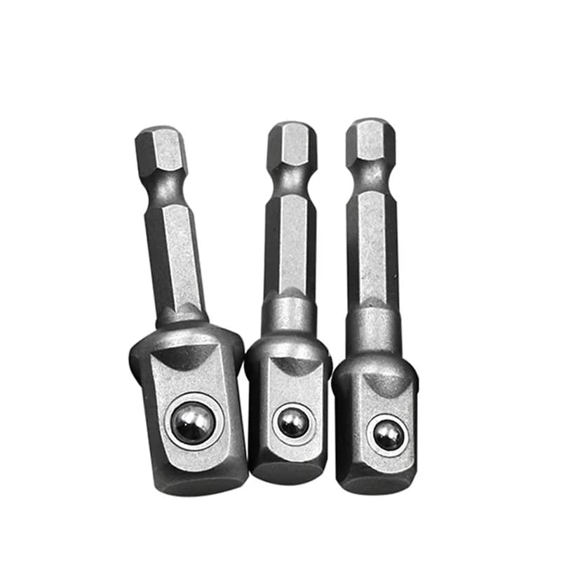 مجموعة محولات سوكيت من الفولاذ الكروم فاناديوم بعمود سداسي 1/4" 3/8" 1/2" مع قضبان تمديد مثقاب مجموعة أدوات طاقة TF003 - 6