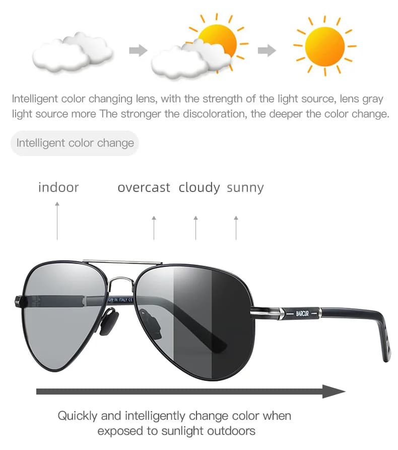 BARCUR Polarized Mens Sunglasses Pilot Sun Glasses for Men accessories Driving Fishing Hiking Eyewear Oculos Gafas De Sol - 4