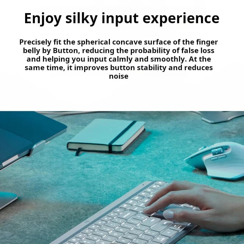 لوحة مفاتيح Logitech MX Keys S جديدة، لاسلكية، بلوتوث، اتصال متعدد الأجهزة، إضاءة خلفية، رقيقة ومحمولة - 6
