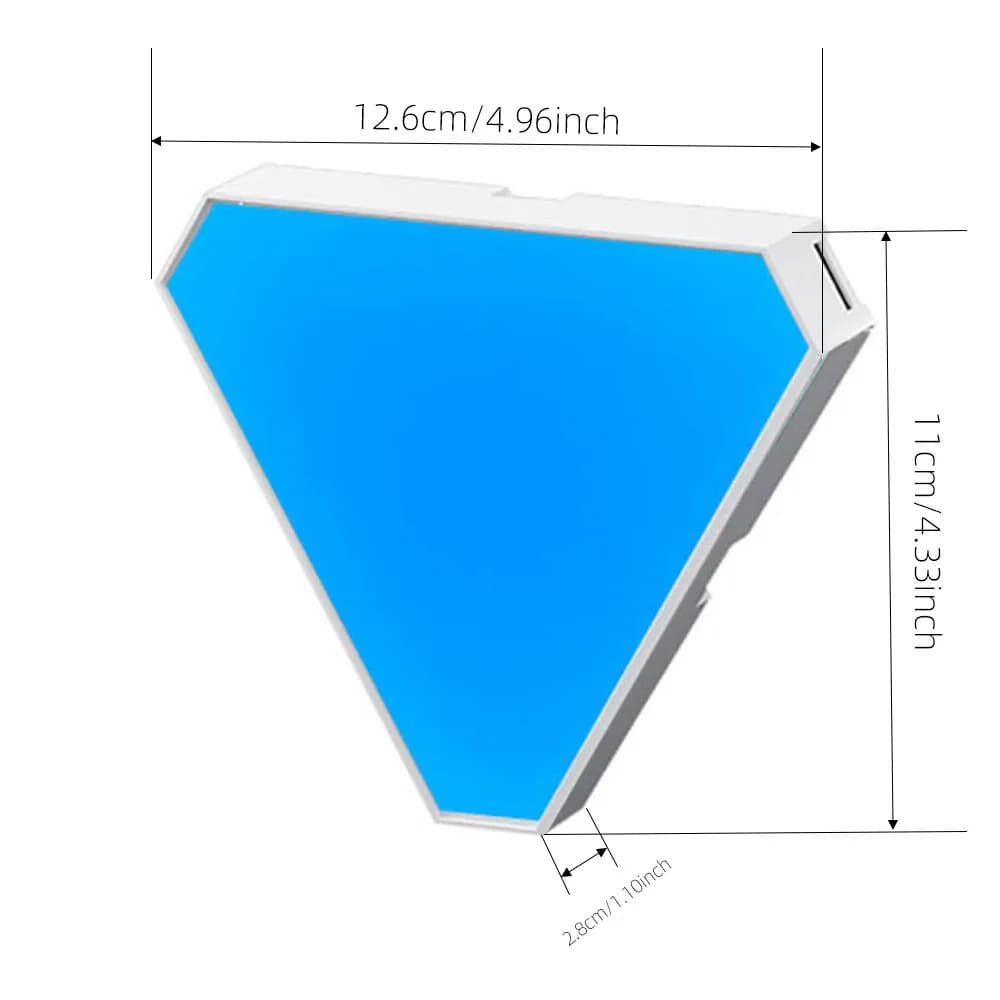 LED Triangular Quantum Lamp RGB Wall Lamp Smart Pickup Rhythm Background Light For Bedroom Bedside Night Light Office Decoration - 6