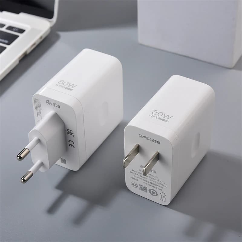 شاحن ريالمي سوبر فووك 80 واط محول شحن سريع EU/US كابل Type C لريال مي 15 14 13 P4 P3 P2 نارزو 80 برو نيو 7 6 Se أوبو - 2