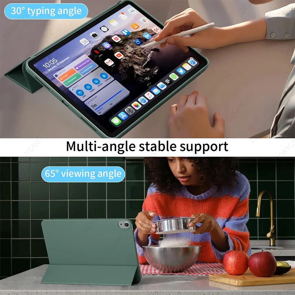 غطاء سيليكون لجهاز iPad الجيل العاشر 10.9 A16 11، Air 10.9 11 M2 M3 M4، 10.2 7/8/9th 9.7 5/6th، Pro 11 M4 M5 غطاء واقي - 4