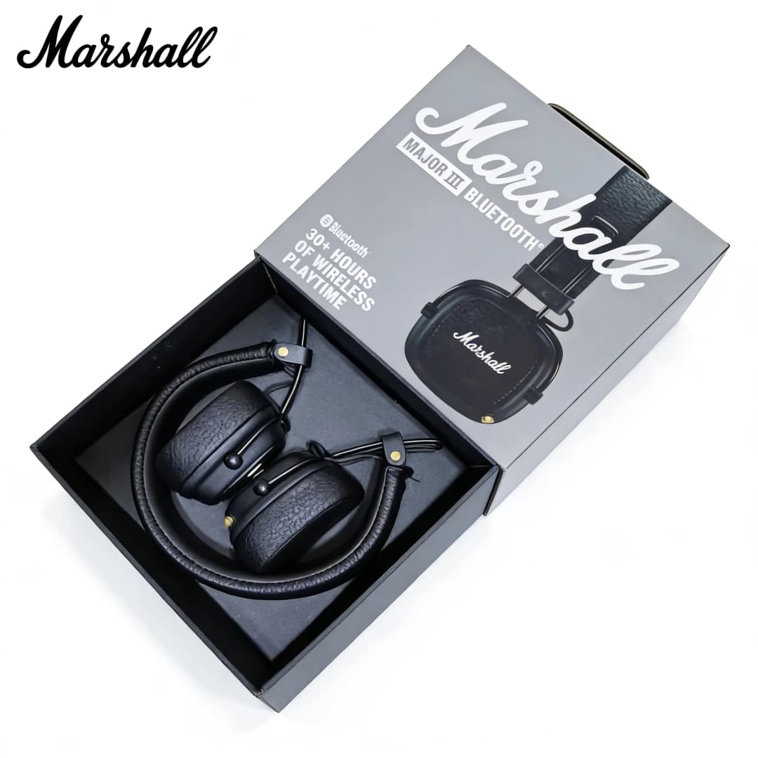 Marshall Major III 3 Wireless Headphones Deep Bass Gaming Earphones Folding Sports Rock Music Bluetooth Headset With Mic - 4