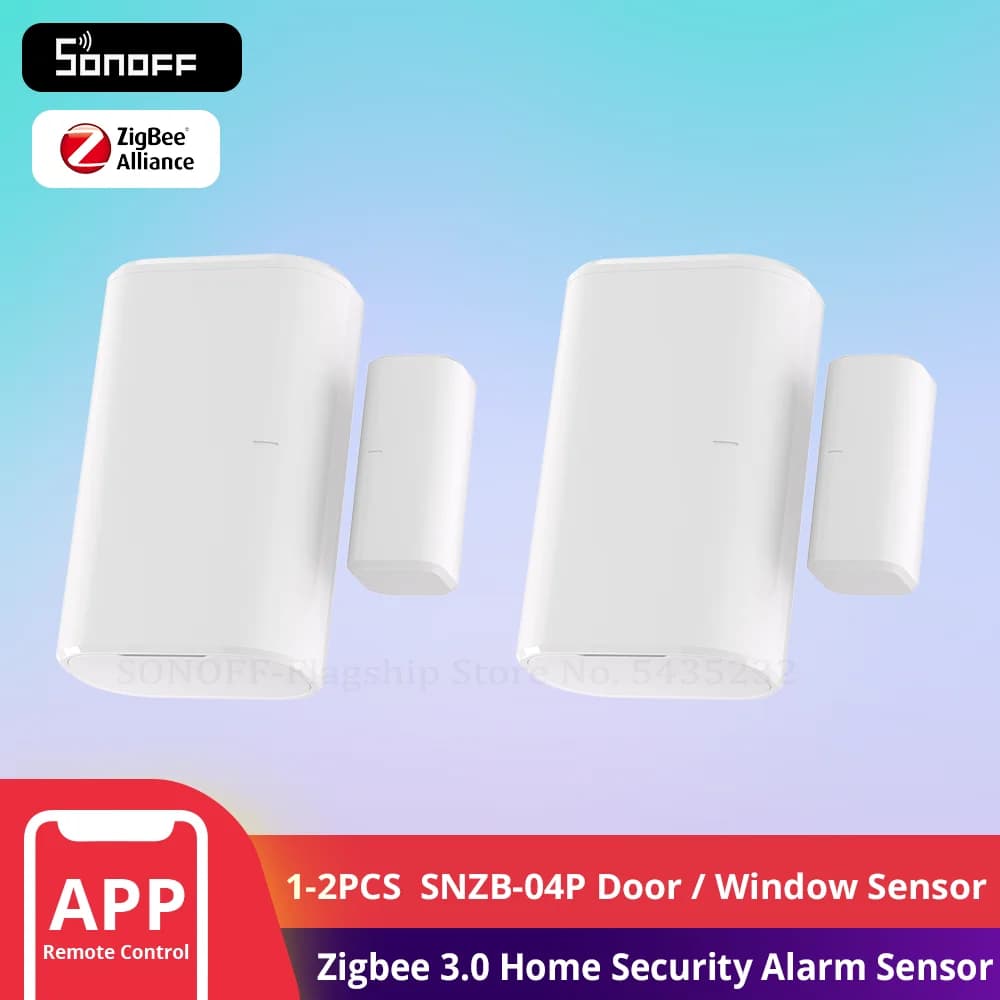 1/2 قطعة مستشعر باب/نافذة SONOFF SNZB-04P، Zigbee، مستشعر إنذار أمان منزلي، مشهد ذكي محلي، متوافق مع Alexa وGoogle Home وZHA