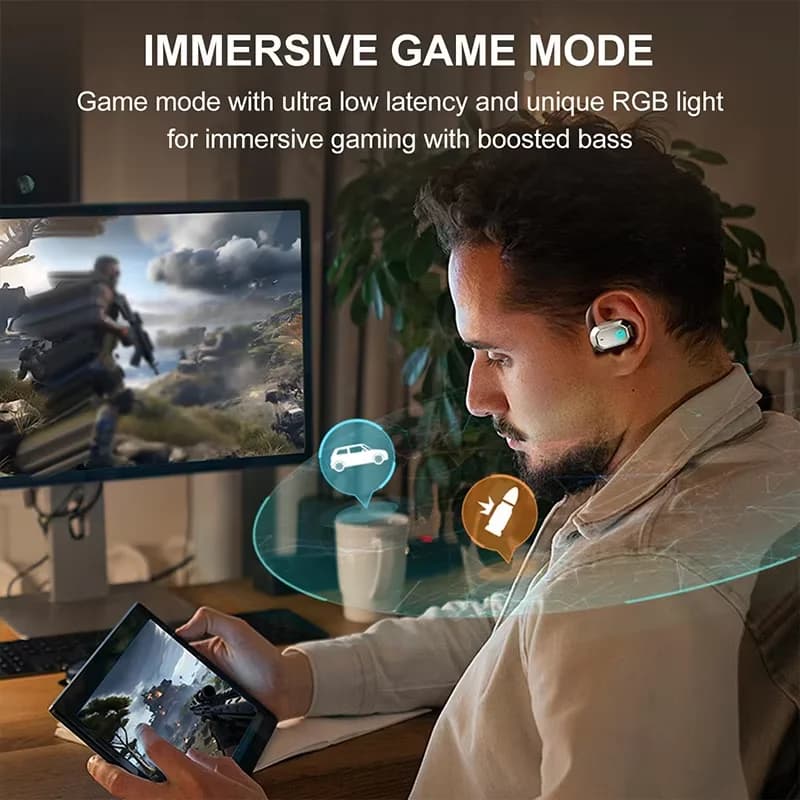 سماعات Edifier Air 2 بلوتوث لاسلكية سماعات أذن مفتوحة سماعات ألعاب HECATE وضع ألعاب منخفض الكمون بلوتوث 5.3 - 5