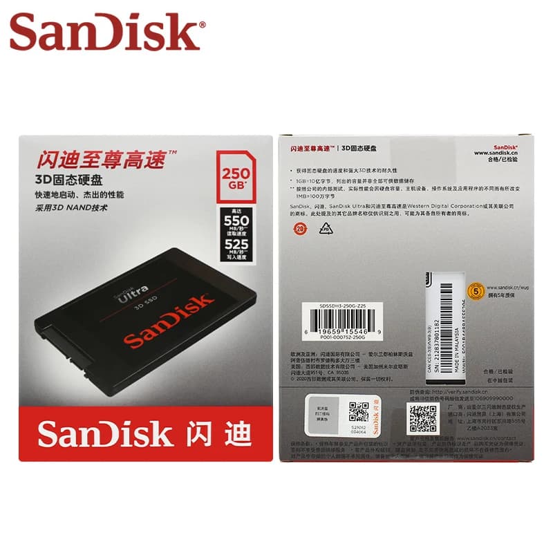 SanDisk Ultra 3D NAND SSD 500GB 1TB 2TB  enjoy up to 560MB/s read speed Internal Solid State Hard Drive SATA III HDD For Laptop - 6