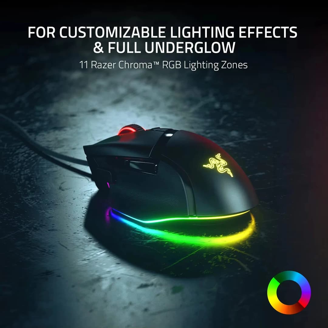 Razer Basilisk V3 Ergonomic Gaming Mouse Fastest Gaming Mouse Switch Chroma RGB 26K DPI Optical Sensor 11 Programmable Buttons - 4
