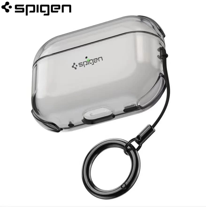 غطاء Spigen TPU مقاوم للصدمات ناعم لسماعات AirPods 1/2/3/4 Pro 3 Pro 2 مع حامل مفاتيح - 2