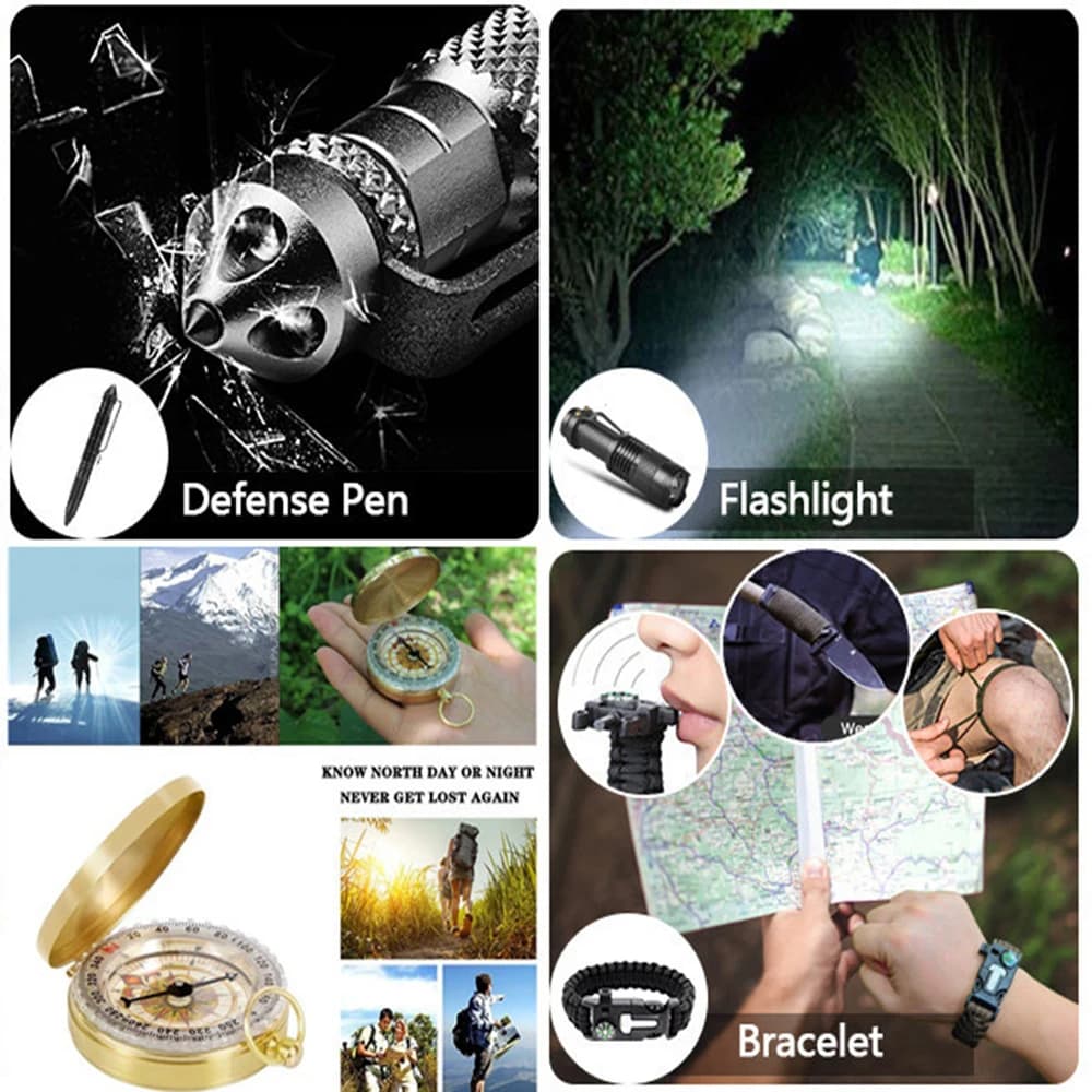 38 in 1 Survival First Aid Kit Military Full Set Molle Outdoor Gear Emergency Kits Camping Hiking  Adventures Trauma Bag - 3