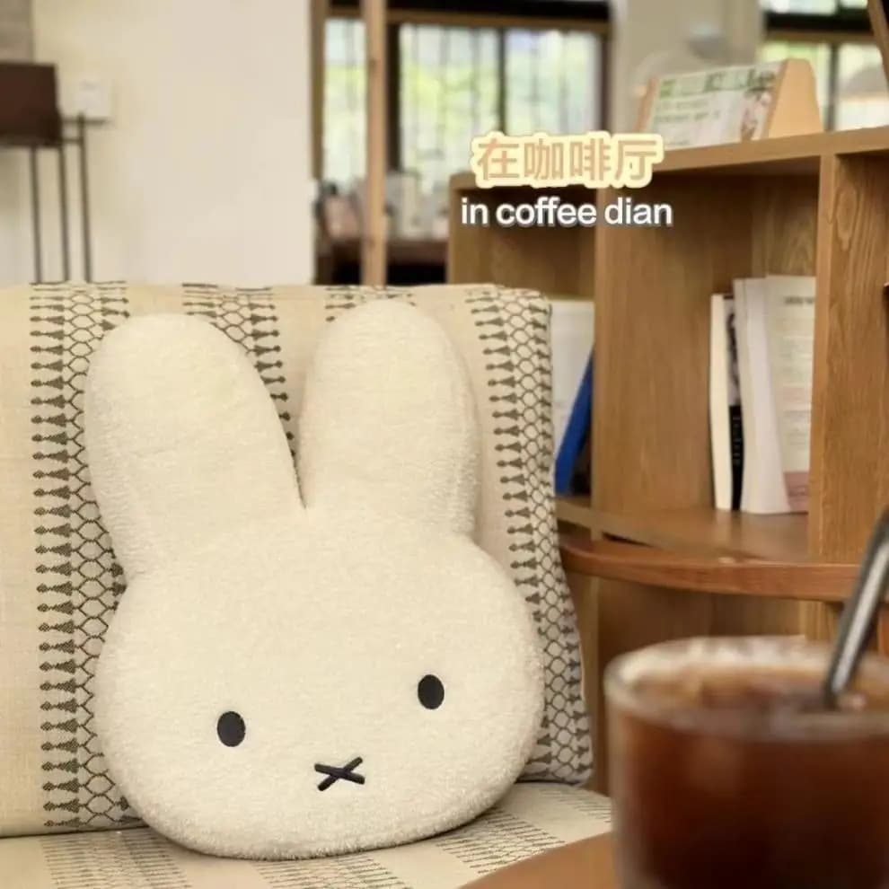 ميفي عيون سوداء لطيف دمية ألعاب من نسيج مخملي Kawaii السرير وسادة لينة مريحة وسادة أريكة وسادة دمى هدايا لفتاة وصبي - 6