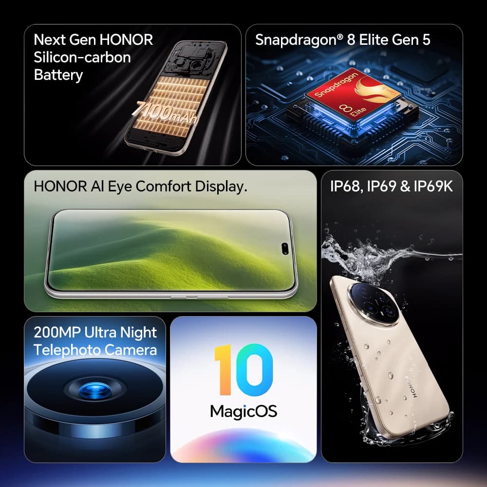 Global Version HONOR Magic8 Pro Snapdragon 8 Elite Gen 5 6.71'' 120Hz OLED Display 7100mAh 100W SuperCharge Magic 8 Pro Phones - 2