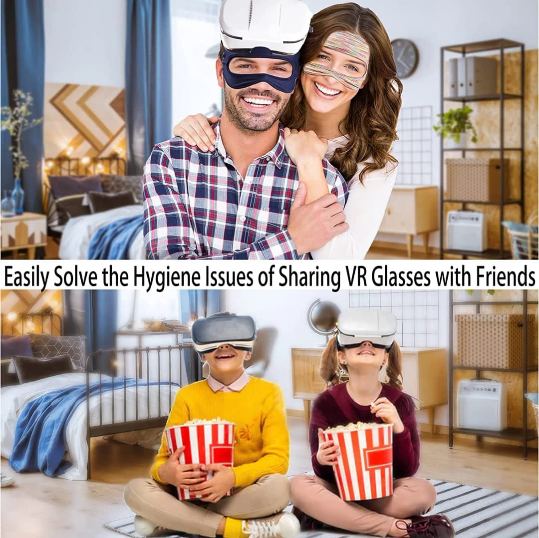 ل كوة كويست 2 اكسسوارات VR قناع غطاء تنفس عرق الفرقة الواقع الافتراضي سماعة ل ميتا كويست 3S /3 بيكو 4 VR - 6