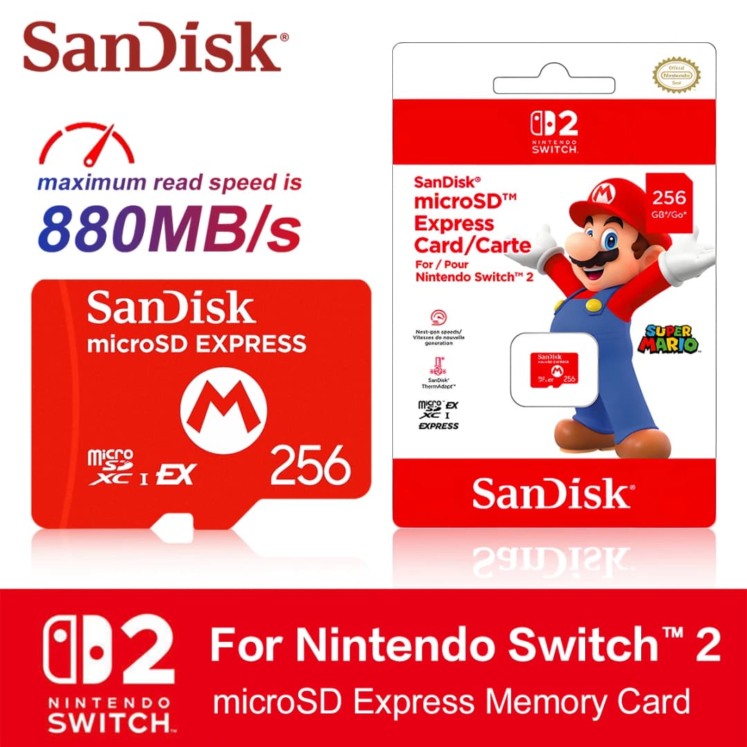 SanDisk microSD Express Card 256GB Read speed up to 880MB/s Memory Card High speed For Nintendo Switch 2 support switch2 game - 6