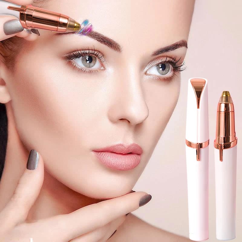 أداة تشذيب حواجب كهربائية للمبتدئين مشذب حواجب كهربائي أوتوماتيكي فرشاة حلاقة شعر الأنف 1 قطعة