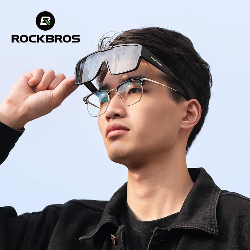 نظارات ركوب الدراجات ROCKBROS المستقطبة بحماية من الأشعة فوق البنفسجية إطار نظارات لقصر النظر نظارات ركوب الدراجات والصيد والجري - 5