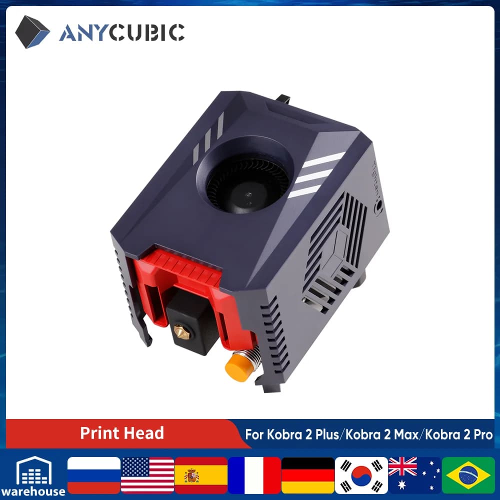 رأس طباعة أصلي ANYCUBIC لطابعة FDM Anycubic Kobra 2 Plus و Kobra 2 Pro و Kobra 2 Max