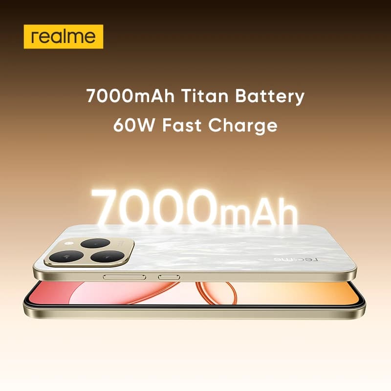 هاتف realme 15T 5G ذكي NFC معالج Dimensity 6400 Max كاميرتان 50MP AI شاشة 6.57 بوصة 120Hz AMOLED بطارية 7000mAh شحن 60W - 3