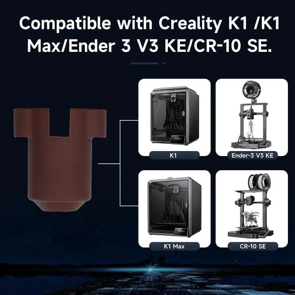 Creality Ender 3 V3 KE Hotend Silicone Cover, Hotend Heat Insulation Heating Block Cover  for Ender 3 V3 Plus/V3 KE/K1C/K1 SE/K1 - 6